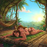 Tarzan and Jane's morning in loincloths