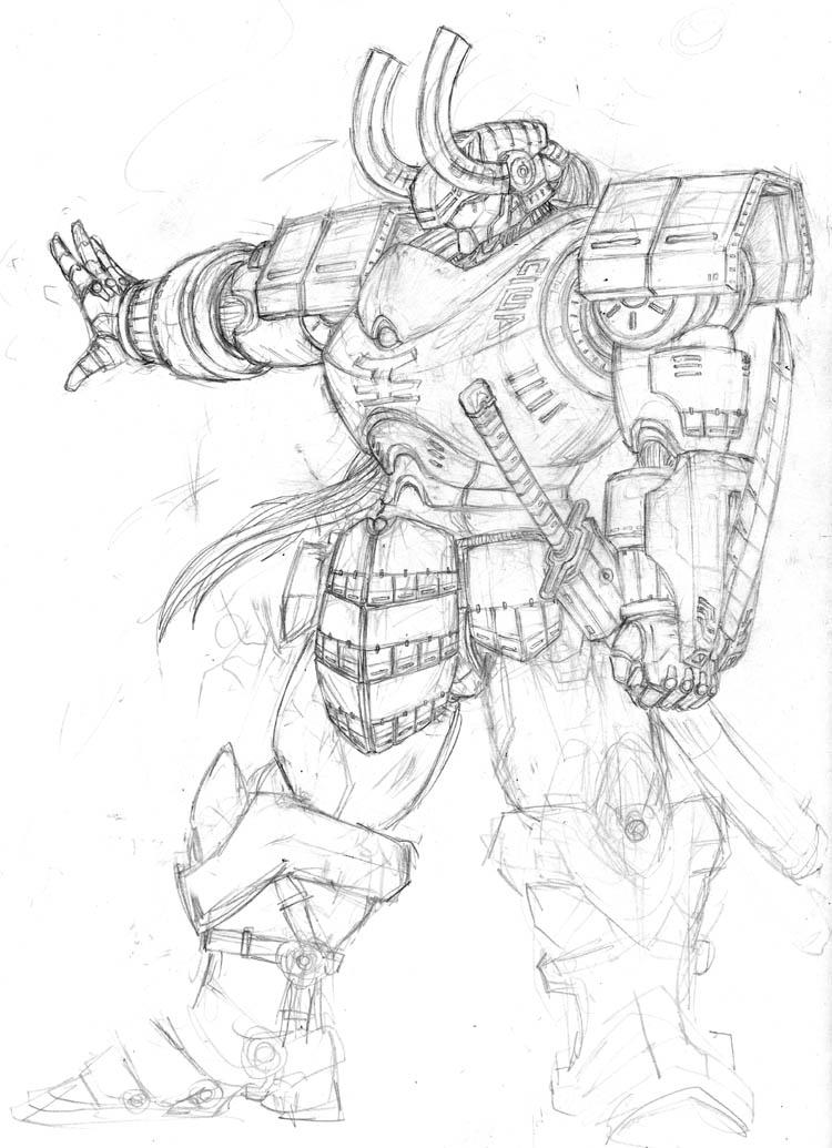 Samurai Mech Front Rear Samurai mech by scorn-maniac on DeviantArt