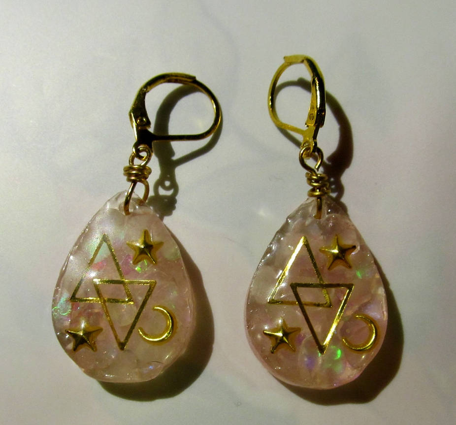 Rose quartz earrings