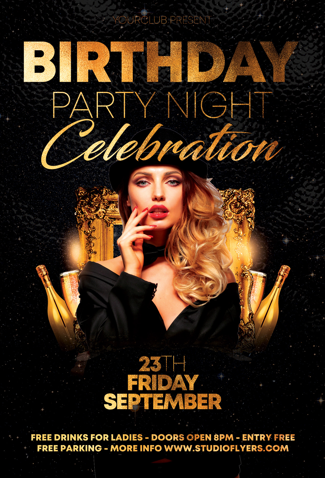 Birthday Party Night Free Psd Flyer Template By Studioflyers On Deviantart