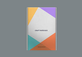 Craft Paper Box Mockup Free PSD Template