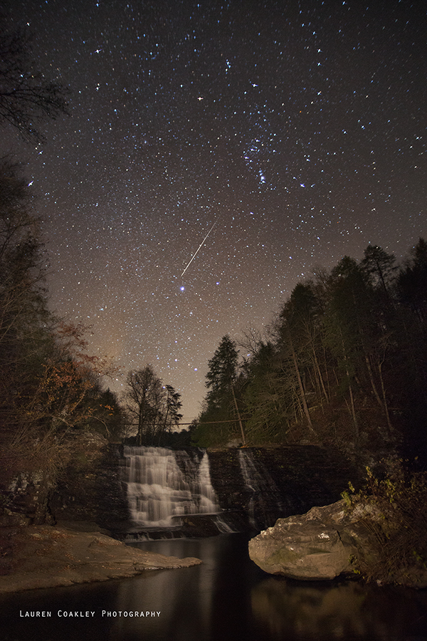 The Cascade Falls at Night