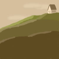 Small house on the hill