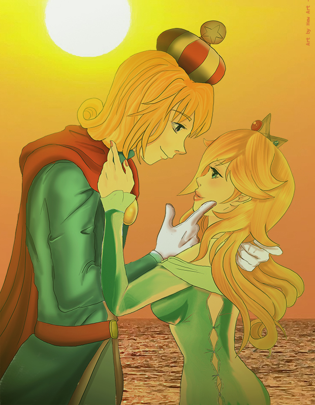 Commission 3 - Princess Rosalina and Prince Helio