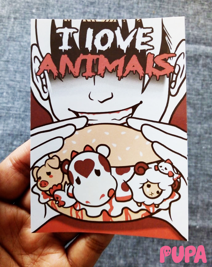Sticker - I love animals by Pupaveg