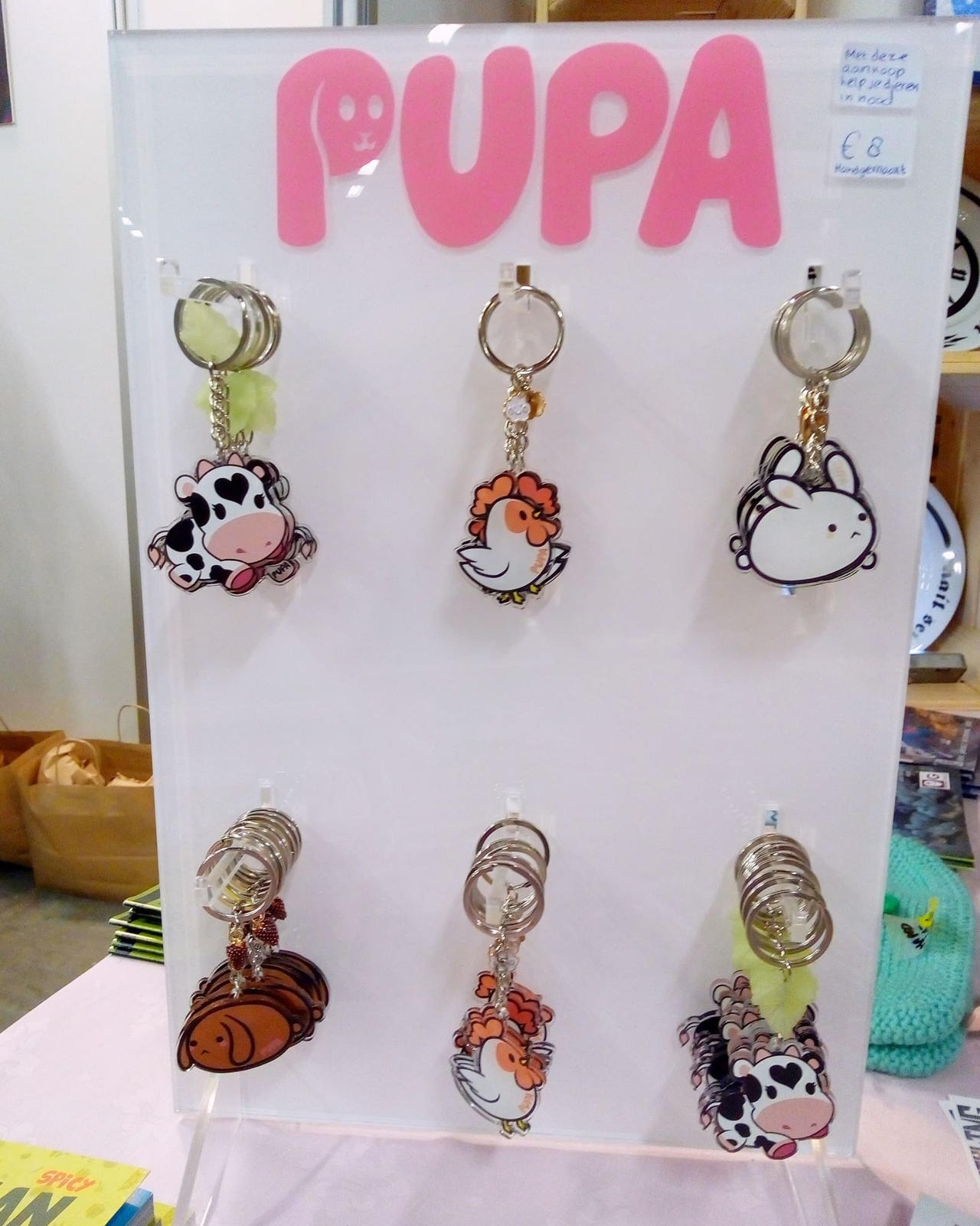Charity keychain collection - handmade by Pupaveg