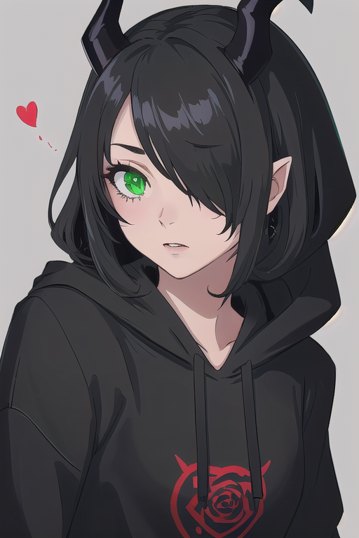 Download Anime Girl With Hoodie And Boba Tea Picture