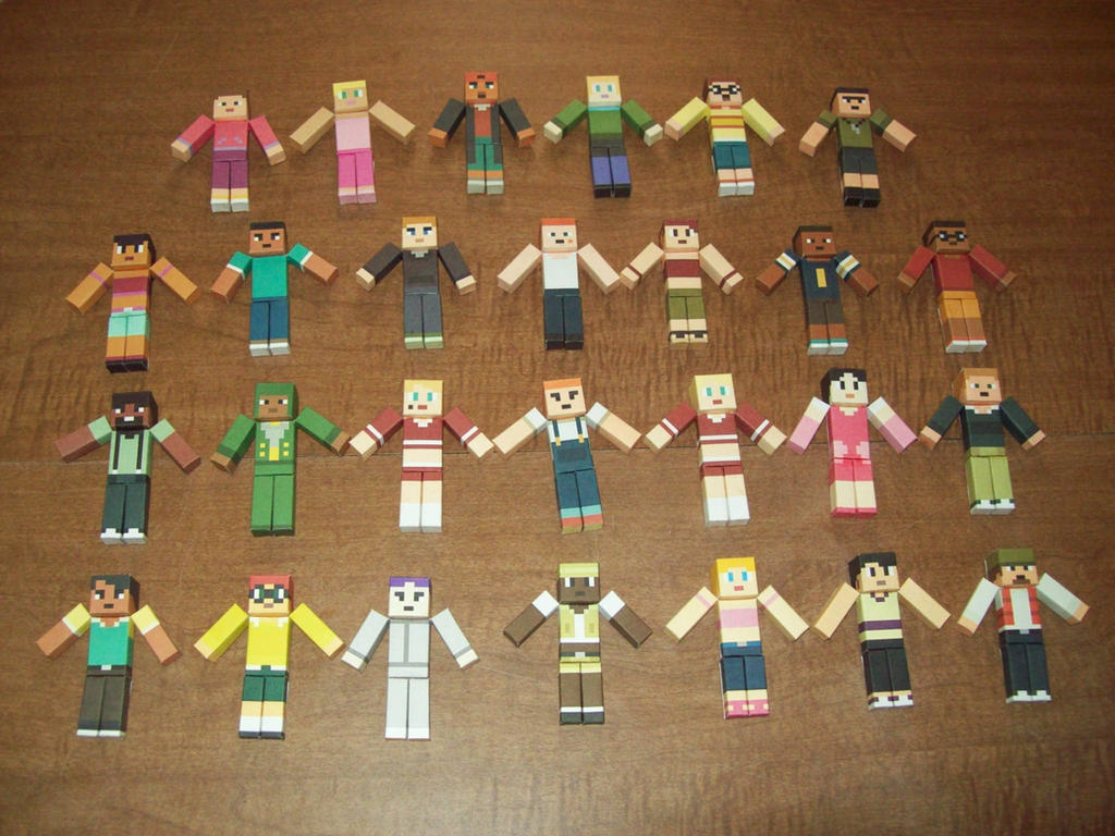 Total Drama MC Papercrafts 2nd and 3rd Gen