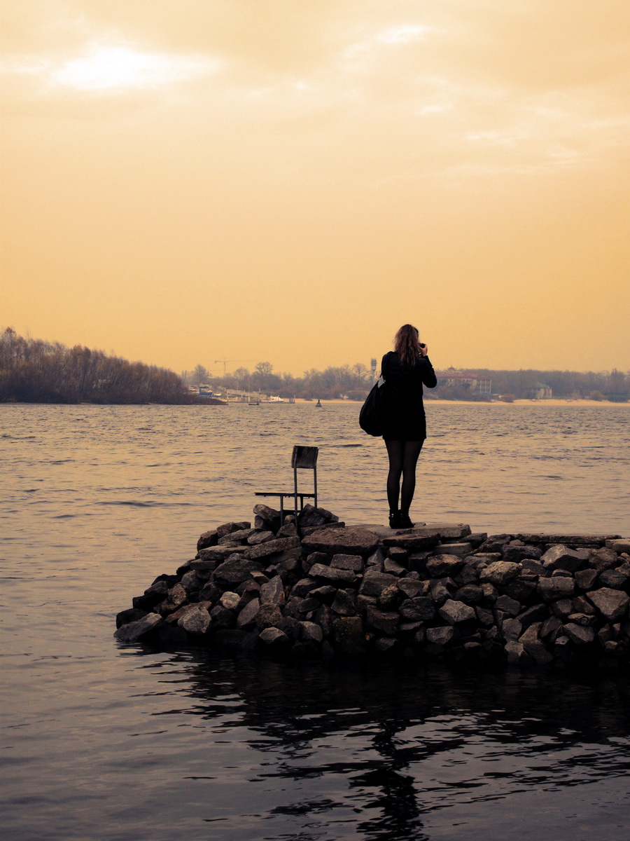 girl near water