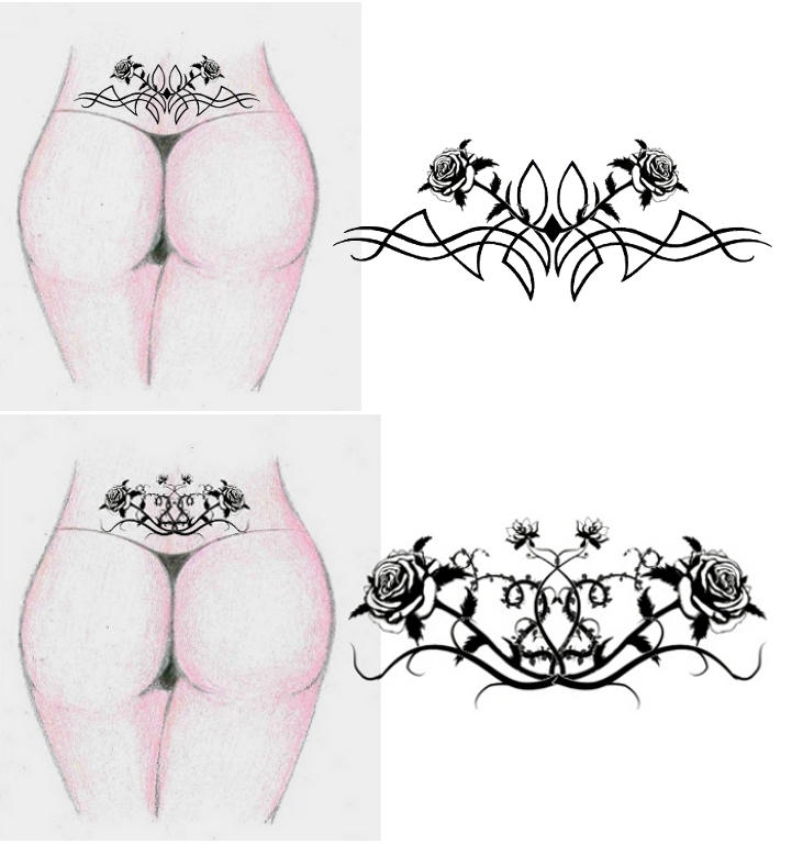 Floral lower back tattoo by thehoundofulster on DeviantArt