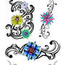 Tribal Floral Tattoo Designs