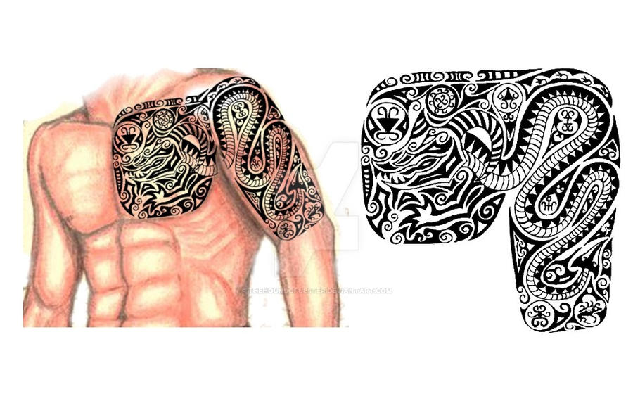 Scythian Chest Arm Sleeve Tattoo By Thehoundofulster On Deviantart