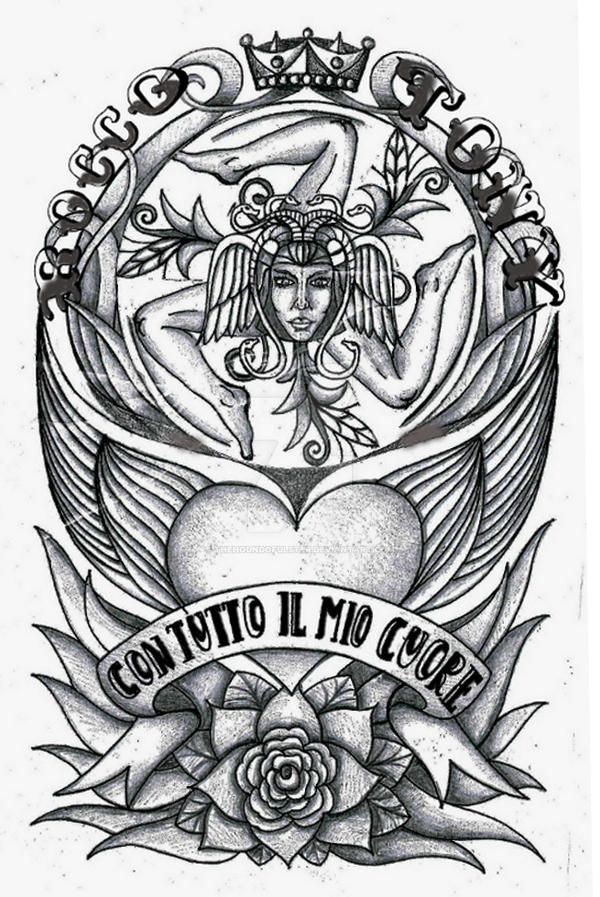 Trinacria Sicilian symbol tattoo by thehoundofulster on DeviantArt.