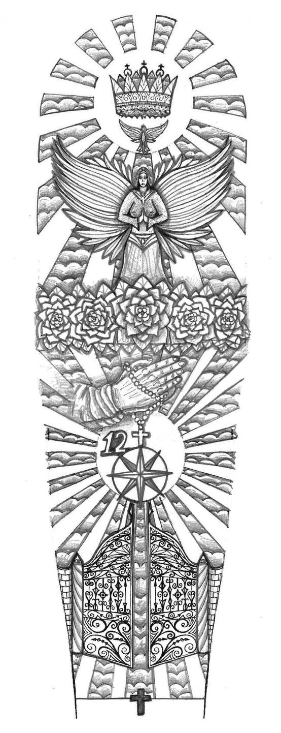 Religious Gates of Heaven tattoo design by thehoundofulster on DeviantArt
