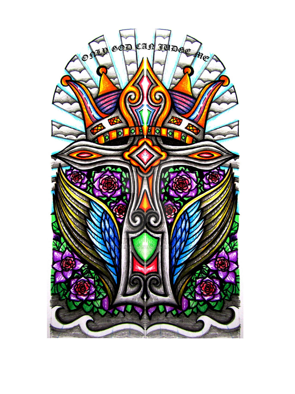 Cross Crown half sleeve Tattoo by thehoundofulster on DeviantArt