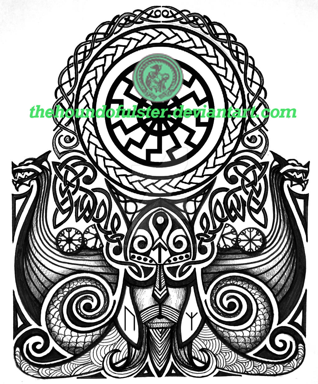 Viking god Tyr mask tattoo by thehoundofulster on DeviantArt
