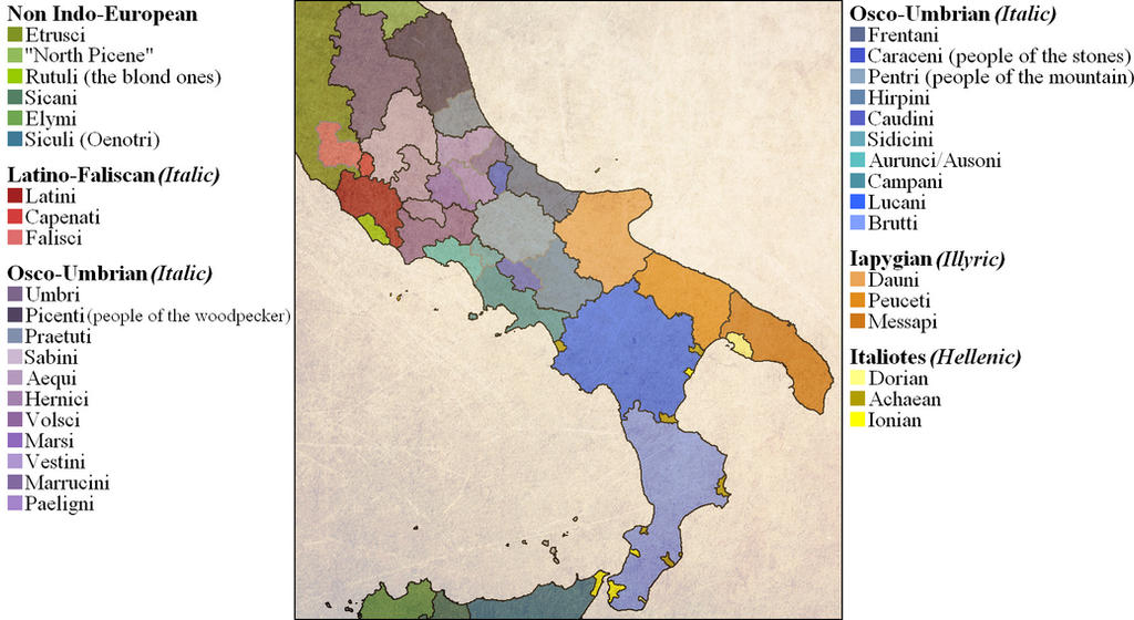 Pre-Roman Italy Ethno-Cultural Map by Anicius on DeviantArt