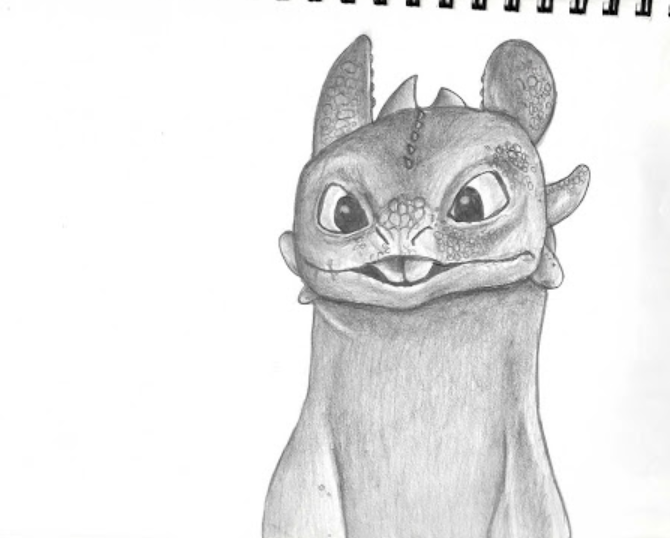 Toothless Large Drawing Toothless by Galaxycoconut on DeviantArt