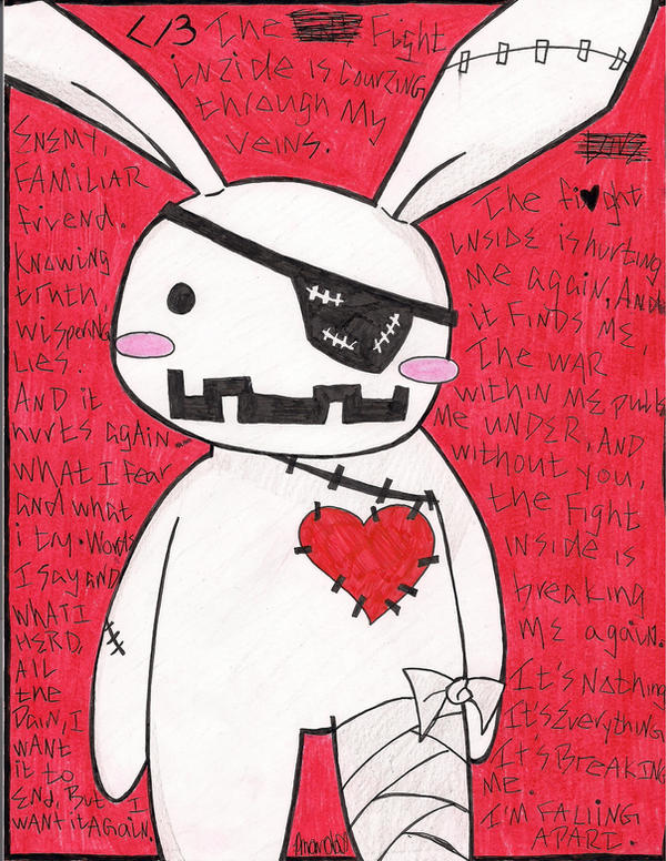Emo Bunny I guess...idk by AngrySmurfLovesCake on DeviantArt