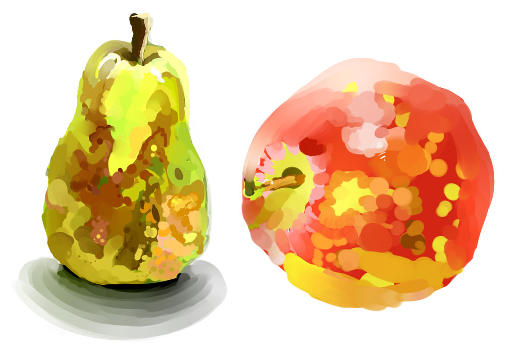(Practice) Fruits from photo reference by DemersalAmaranth on DeviantArt
