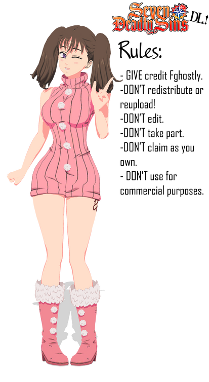 seven deadly sins diane pink dress Siete pecados capitales