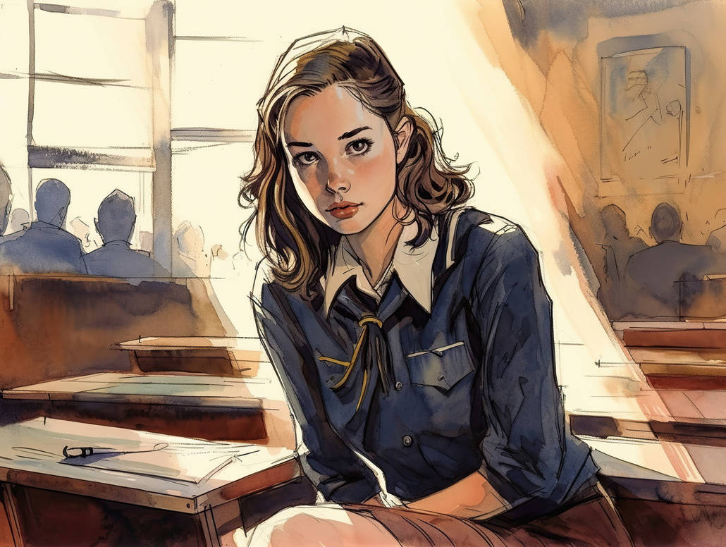 Schoolgirl in Class by iamrudja on DeviantArt