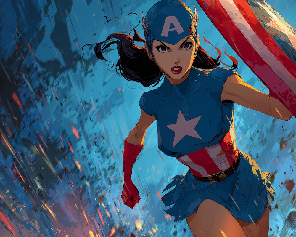 Female Captain America by iamrudja on DeviantArt Female Captain America by iamrudja on DeviantArt