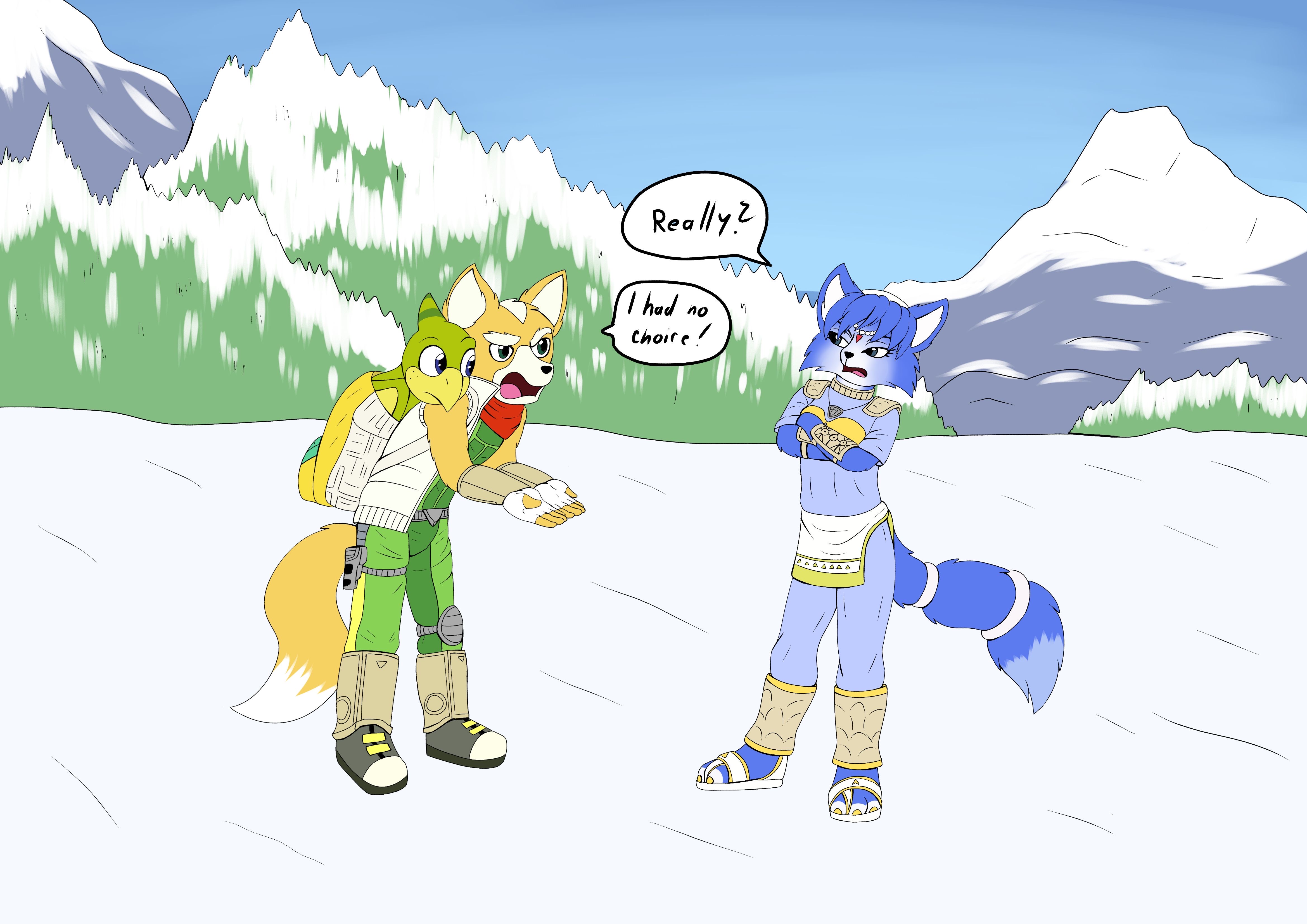 Star Fox: Princess Kyte in a backpack by Blue-Wanderer21 on DeviantArt