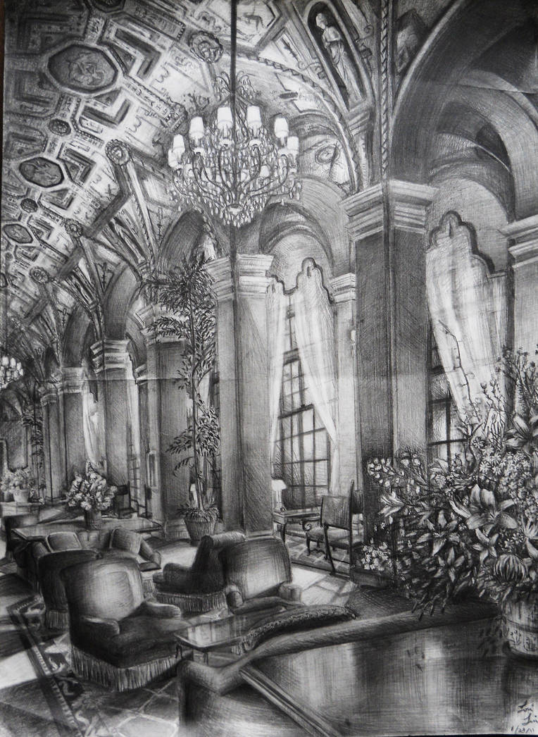 Room Interior Pencil Sketch by lorettawanda on DeviantArt