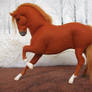 OOAK Wool felt fabric model horse 'Troy'