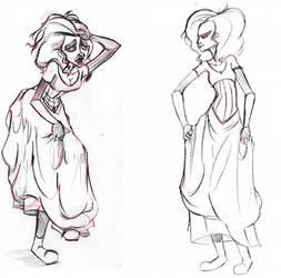 character design sketches and poses (Carrie)