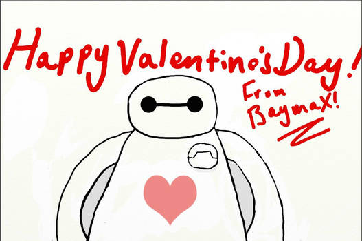 Baymax on Valentines Day
