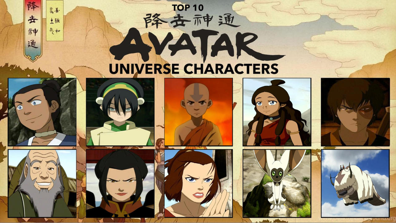 My Top 10 Avatar: The Last Airbender Characters by Matthiamore on DeviantArt