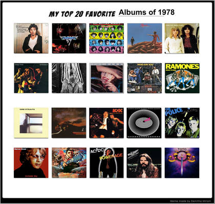 Top 20 Albums of 1978 by Matthiamore on