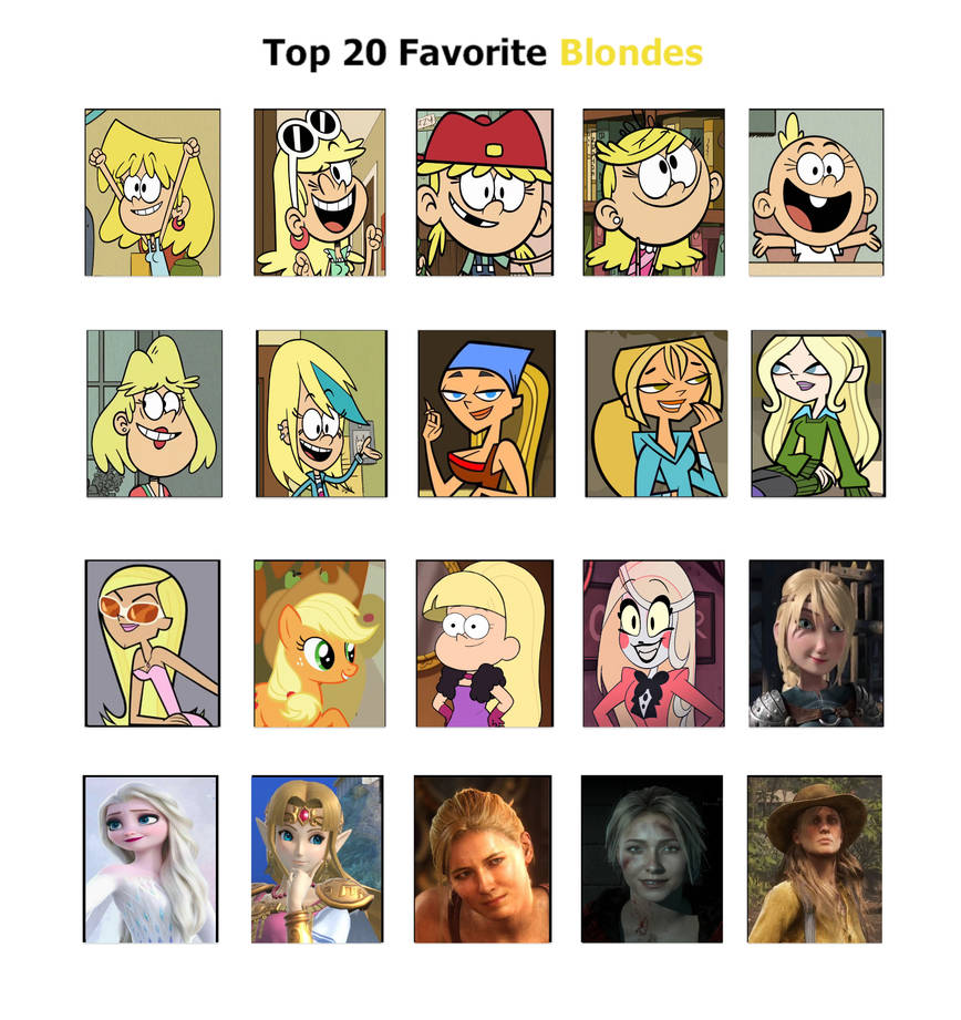 20 Favorite Female Blonde Characters by Matthiamore on DeviantArt