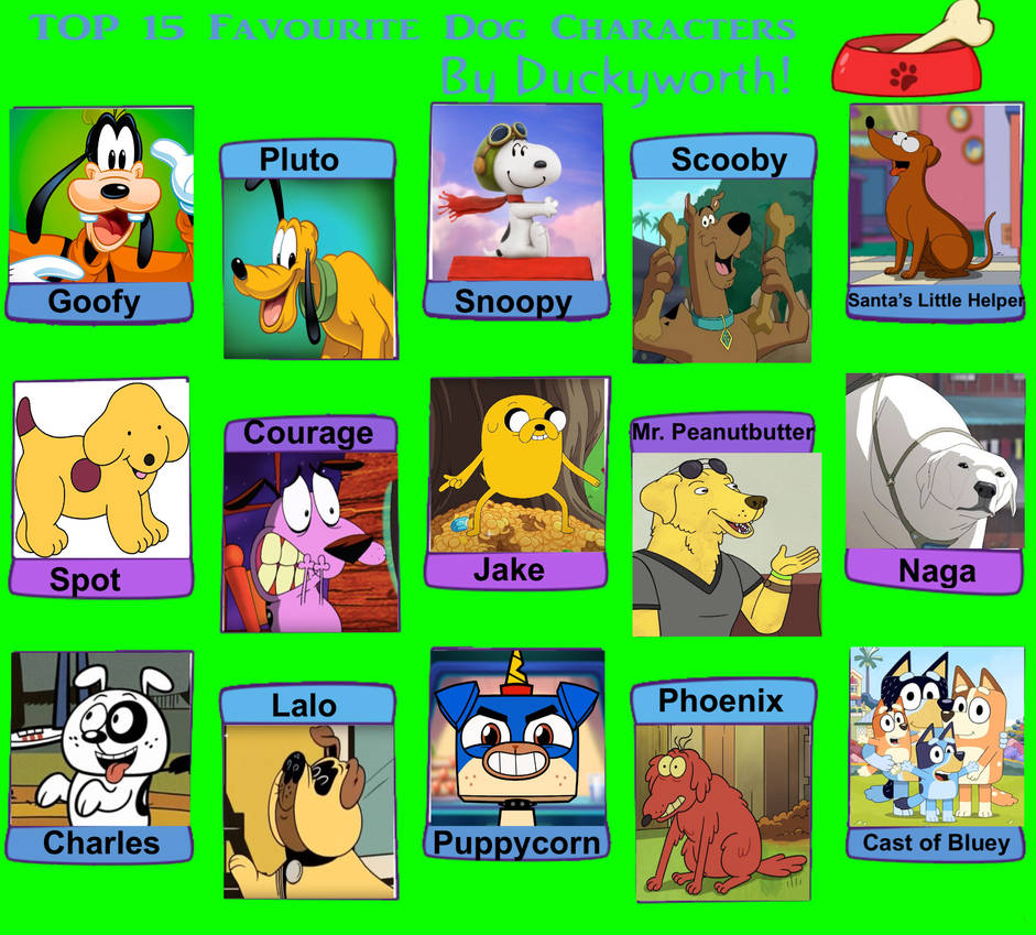 Favorite Cartoon Dog Characters by Matthiamore on DeviantArt