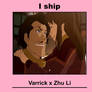 I Ship Varrick x Zhu Li