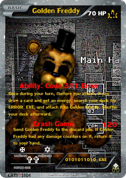 golden freddy pokemon card 114 Freddy Fazbear from Five Nights