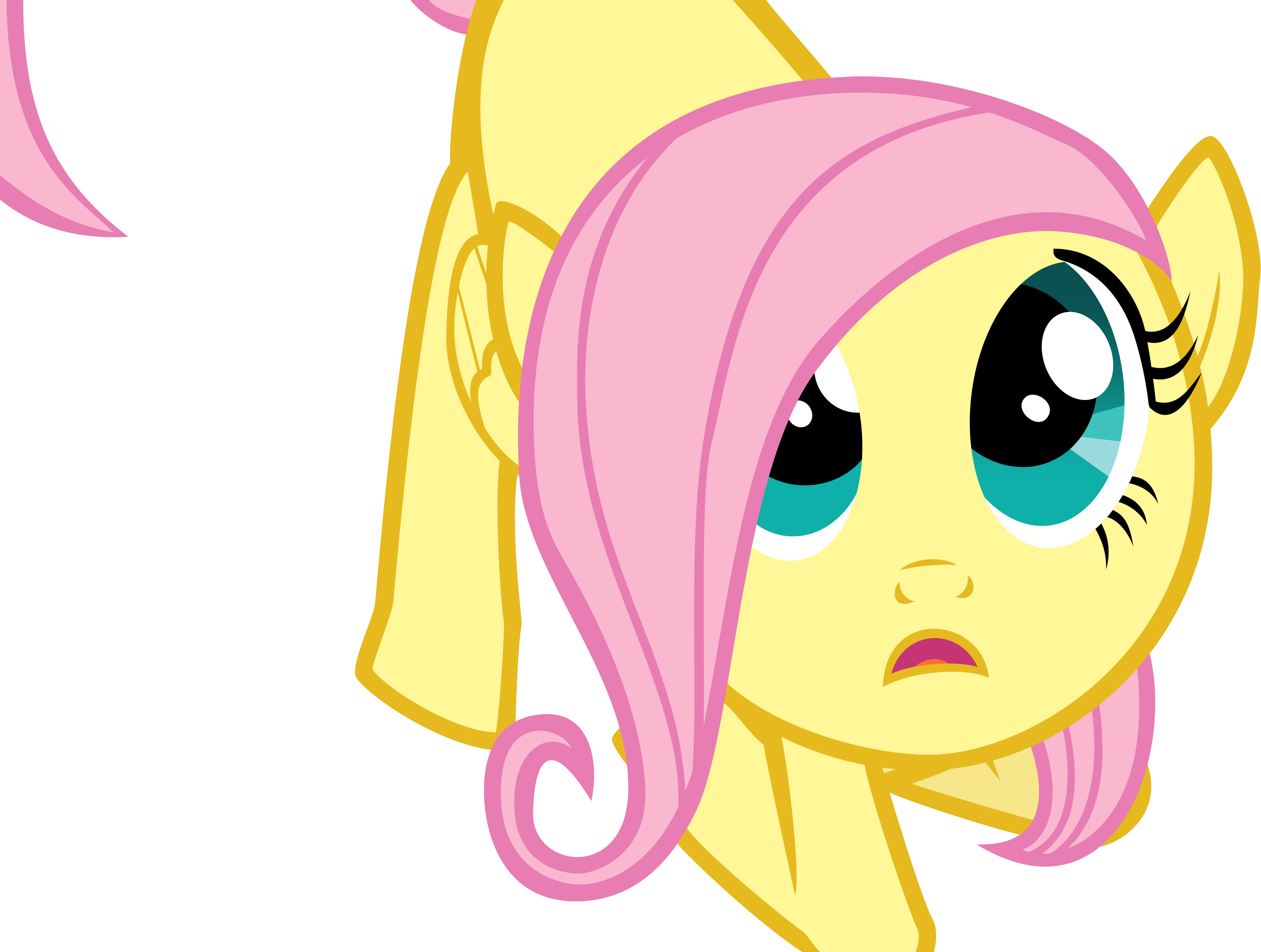 Filly Fluttershy looks up