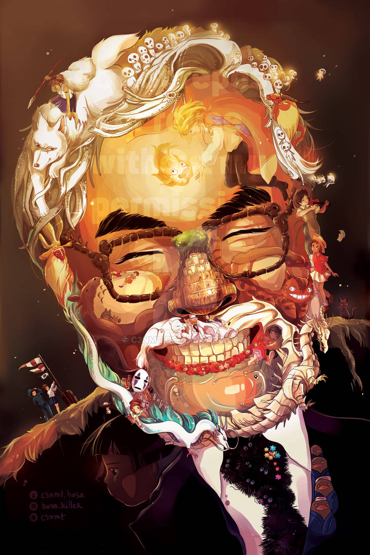 Hayao Miyazaki, an art print by Beeyomi - INPRNT
