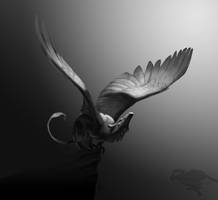 Grayscale Speedpaint- leap to fly again