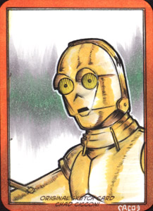 clone wars c3P0 sketch card