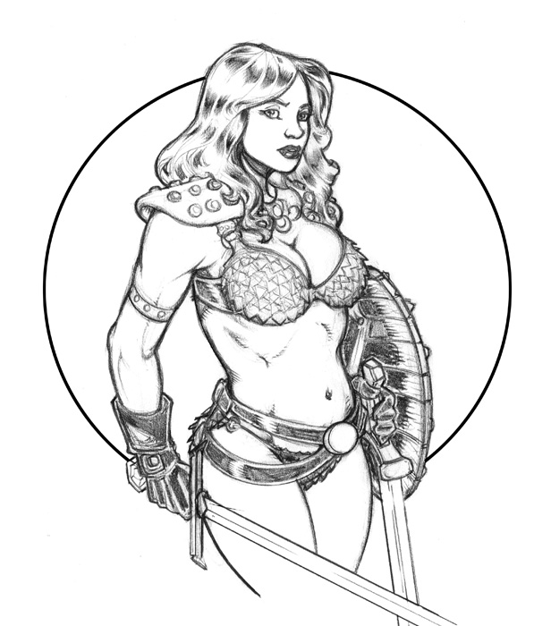 Red Sonja practice sketch