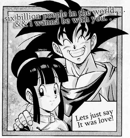 Goku and Chi-Chi .