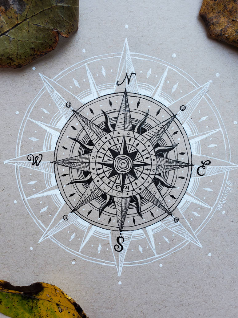 Compass On Deviantart Inktober Day 16: Compass by Karvinian on DeviantArt