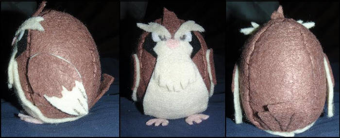 Custom Pidgey Minipuff Plushie