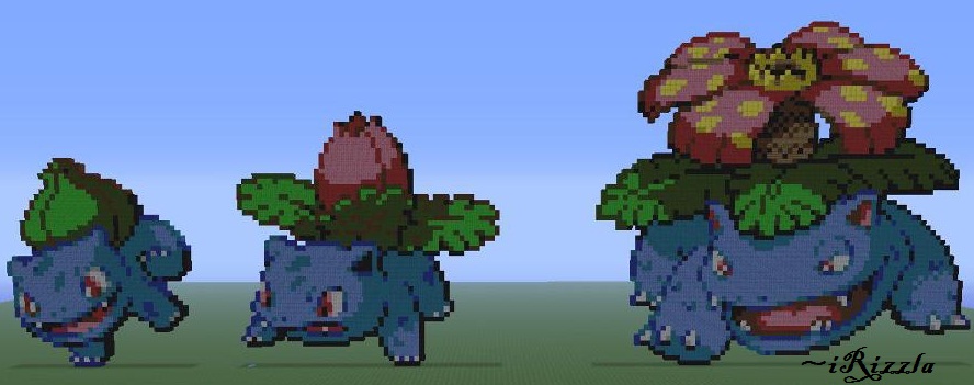 Bulbasaur Ivysaur Venusaur Minecraft Pixel Art By Irizzla On Deviantart Bulbasaur Ivysaur Venusaur Minecraft Pixel Art By Irizzla On Deviantart