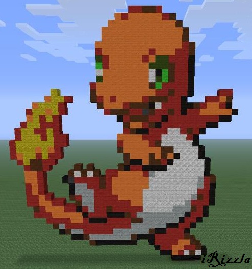 pokemon minecraft pixel art template