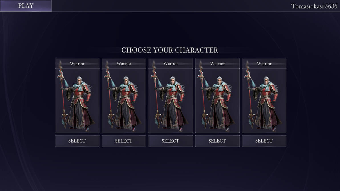 Character selection UI by Tomasiokas on DeviantArt