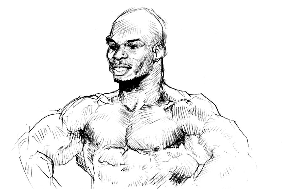 Built Men Drawing Body Builder Sketch by ImStarving on DeviantArt